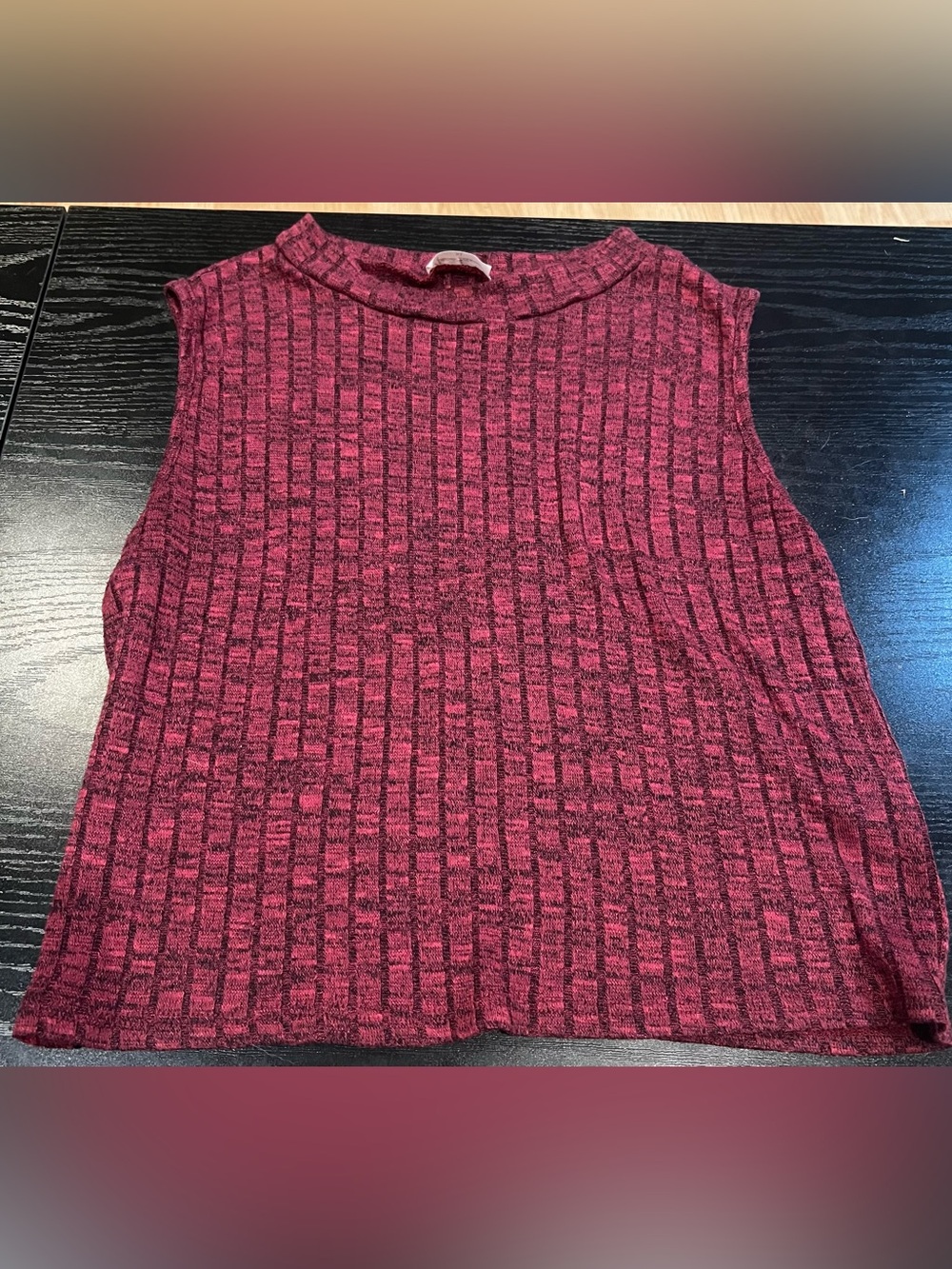 Free Kisses Women's Ribbed Tank Top in Burgundy